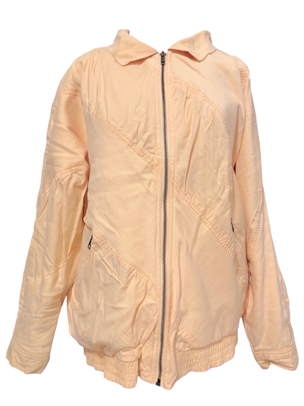 Vintage 80s J.C. Penny Yellow Bomber Style Jacket 100% Cotton Windbreaker Zip Up
